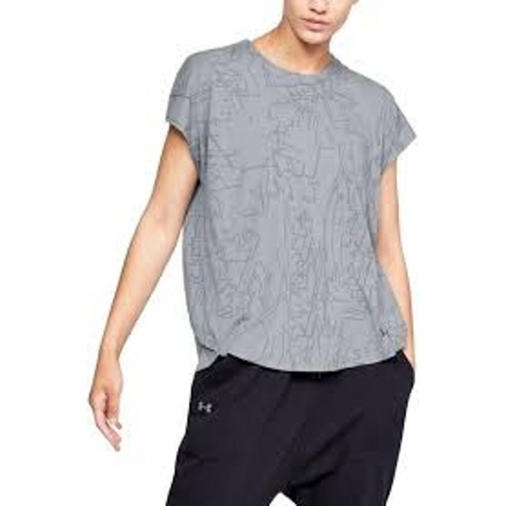 Under Armour Women's Unstoppable Burnout Short Sleeve T-Shirt Oversized Large